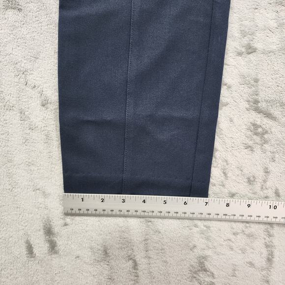 NEW Alfani Pants Womens 14 PETITE Blue Pull On Slim Leg Front Seam Zip Pockets - Picture 12 of 13